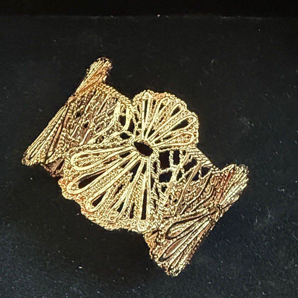 Stella & Dot Rose Gold Filigree Statement Cuff